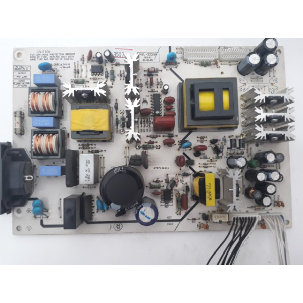 DAEWOO , FEL-3226H , A7ZFL08231V ,  DAEWOO ,  DLT-32G1, BESLEME KARTI, POWER BOARD , DAEWOO , POWER BOARD , BESLEME KARTI.